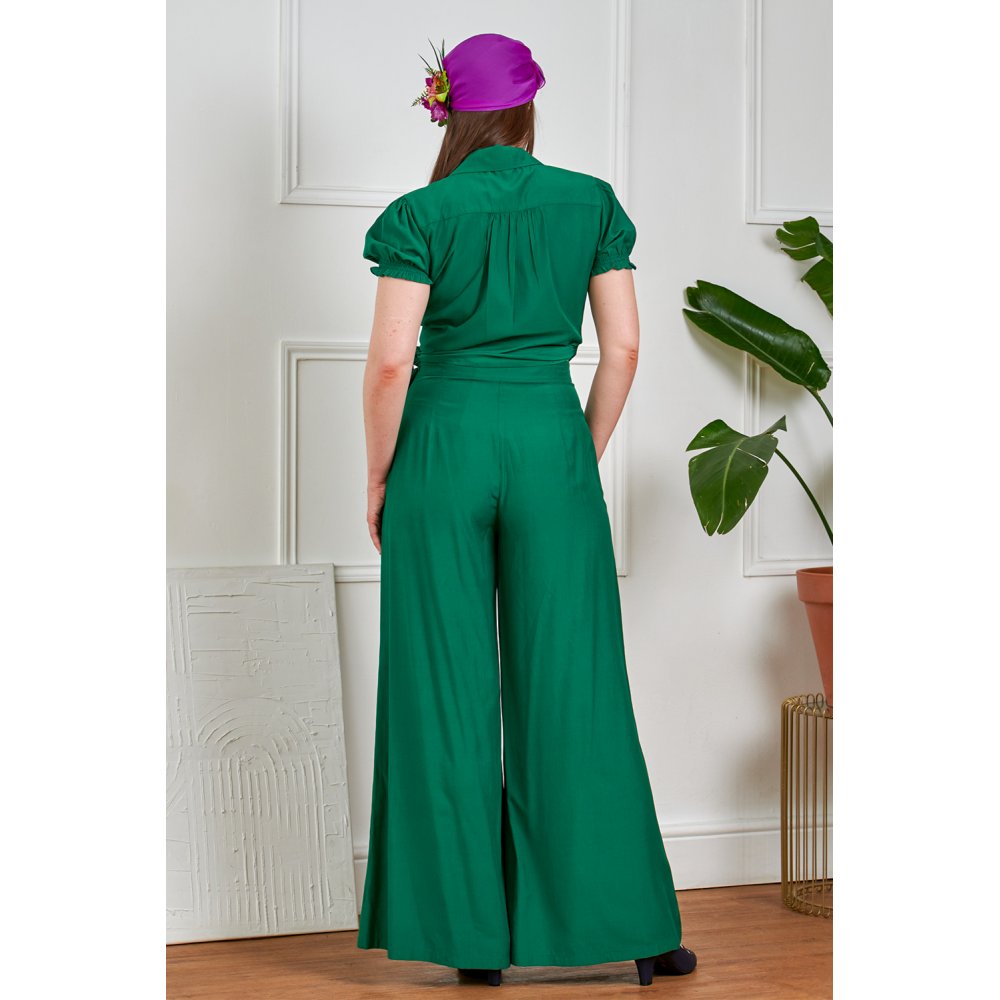 Banned - Elizabeth Plain Palazzo hose - Grün